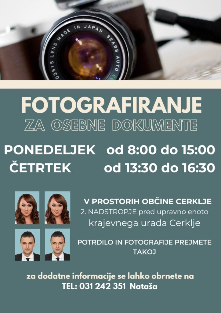 fotografije za dokumente CERKLJE